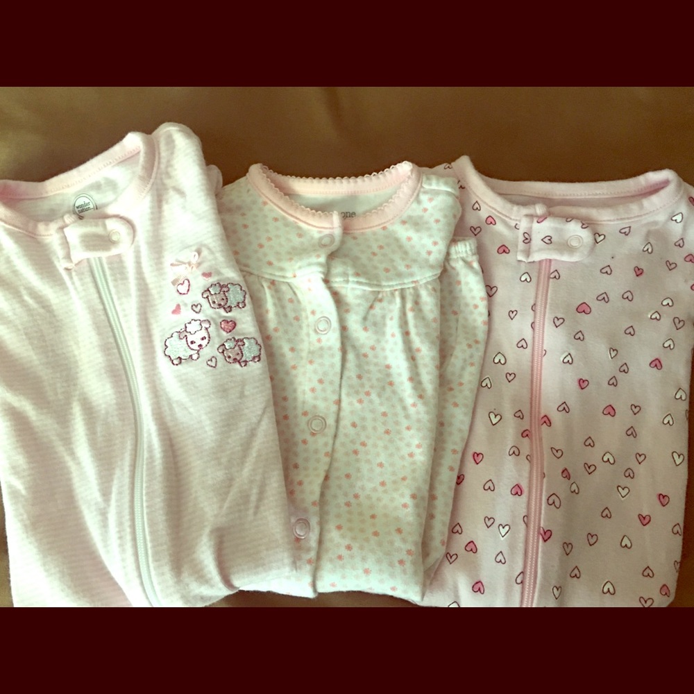 Baby girl sleepers bundle